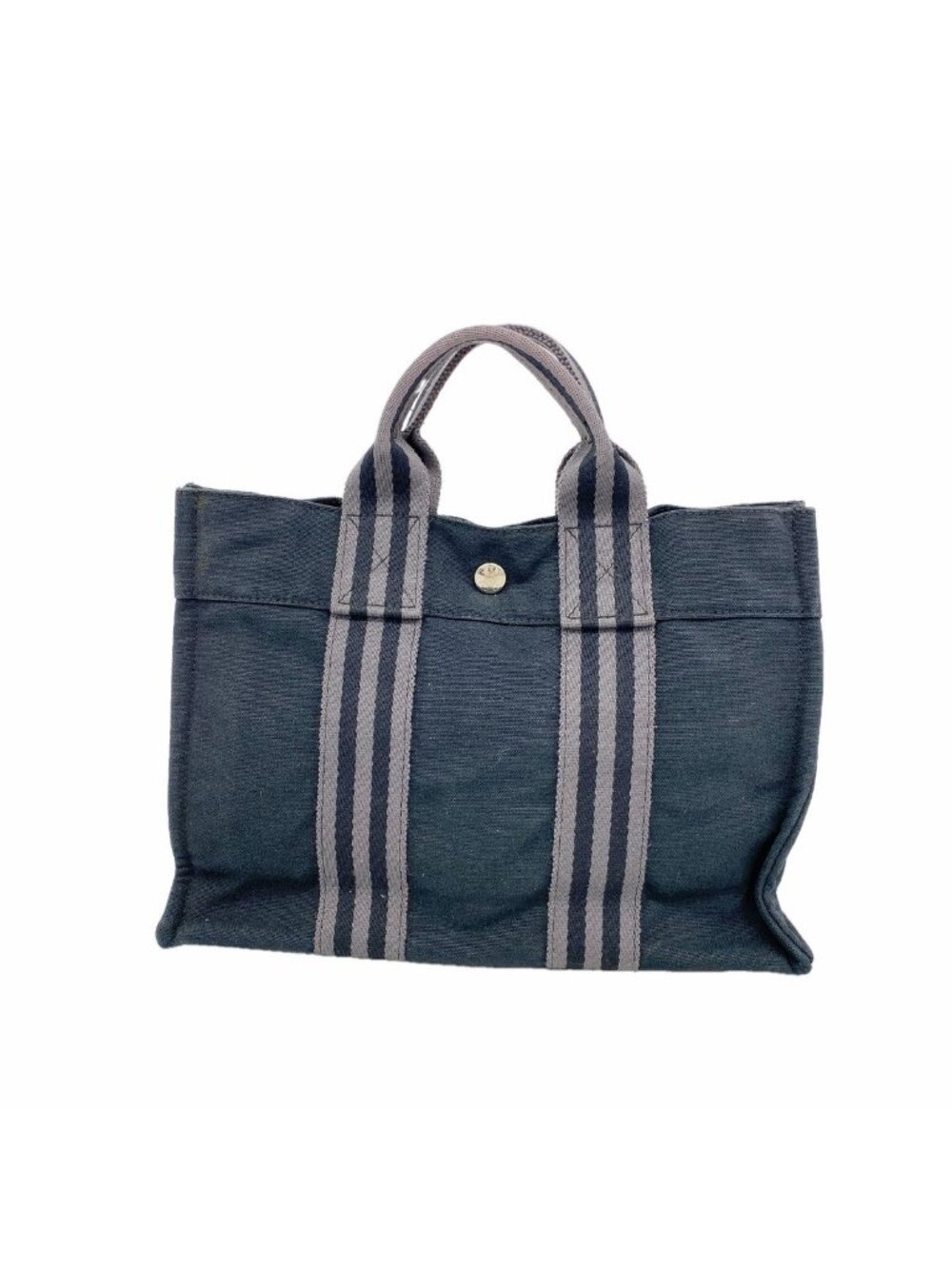 Hermes Tote Bag Fourre Tout PM Canvas Black Silver